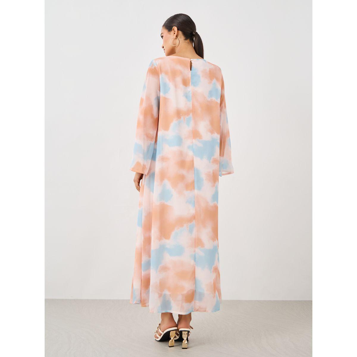 Styli Printed Long Sleeve A-Line Jalabiya-women-arabicclothing-jalabiyas-image-5