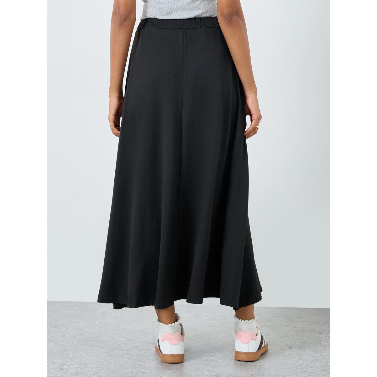 Styli Solid A-Line Maxi Skirt with Side Slit-women-clothing-bottoms-skirts-image-4
