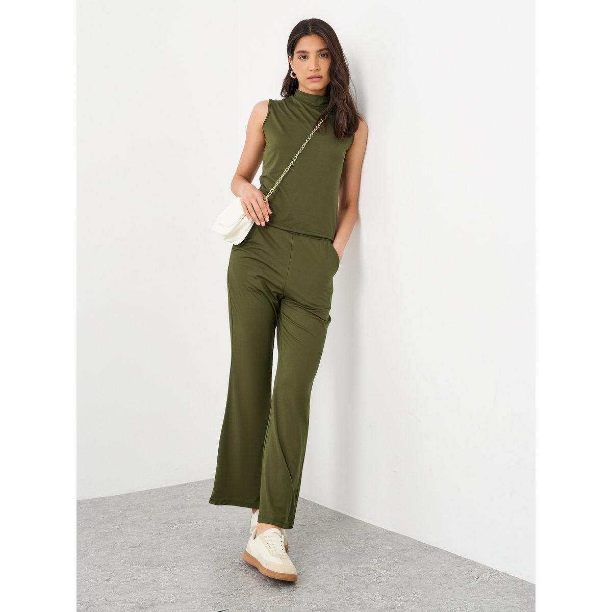 Styli Women Mock Neck Top and Pants Co-Ords-women-clothing-coordsets-image-1