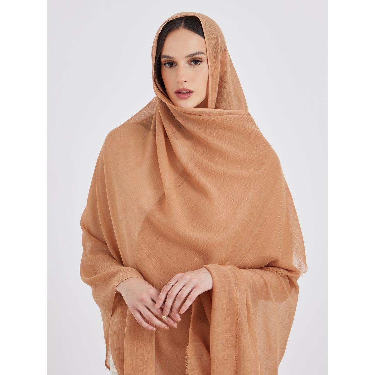 وشاح رأس سادة بحافة ممزقة-women-clothingaccessories-scarves-image-1