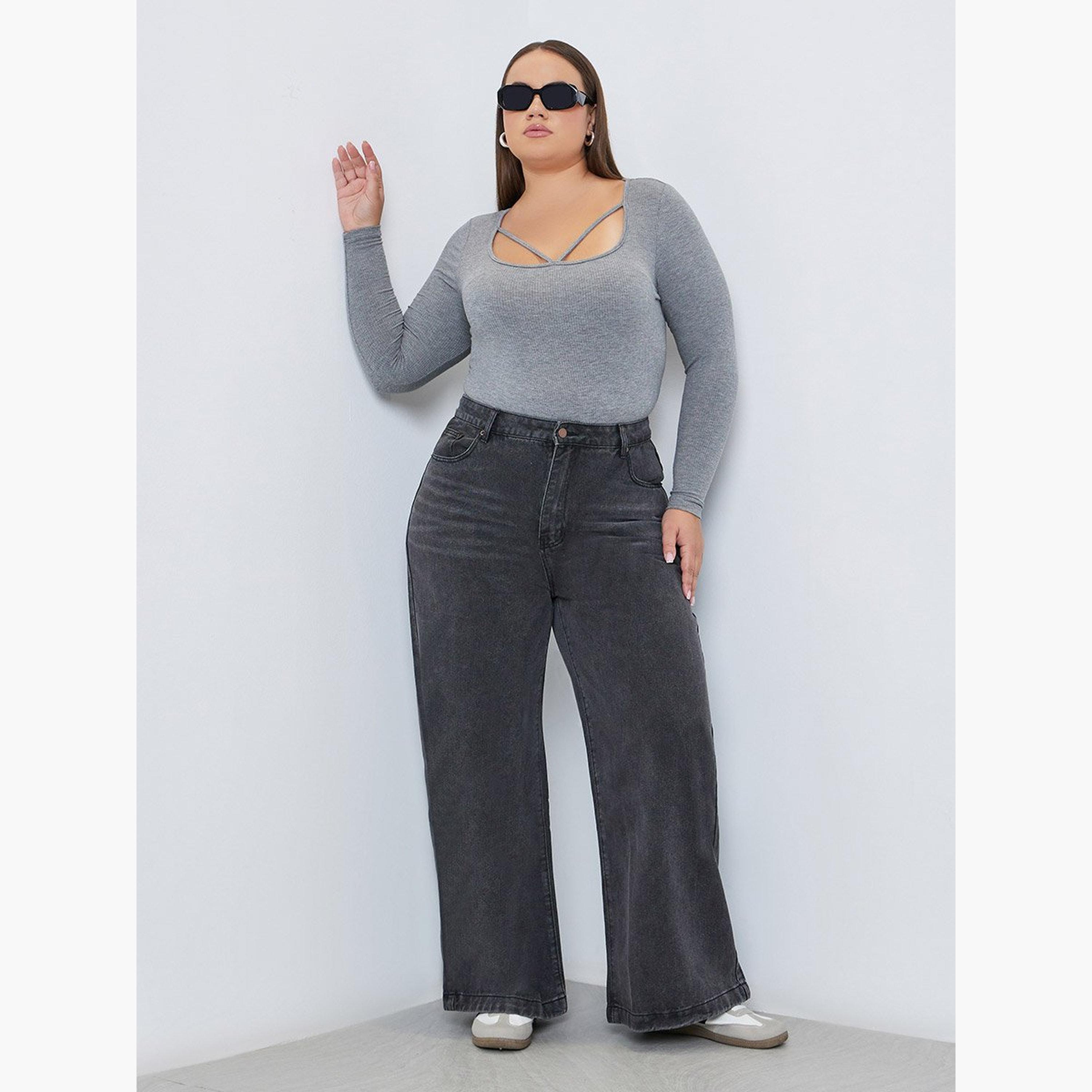 Styli Plus Mid Rise Wide Leg Jeans-women-clothing-bottoms-jeans-image-2