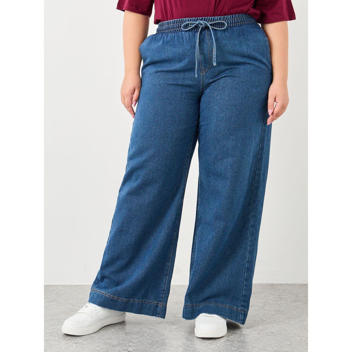 بنطال جينز بمقاس كبير وقصة أرجل واسعة-women-clothing-bottoms-jeans-image-2