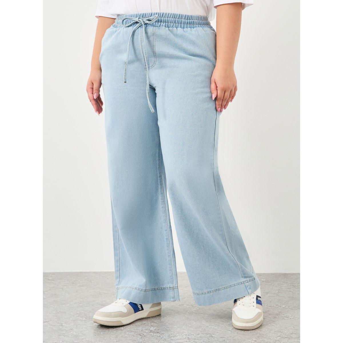 بنطال جينز بمقاس كبير وقصة أرجل واسعة-women-clothing-bottoms-jeans-image-3