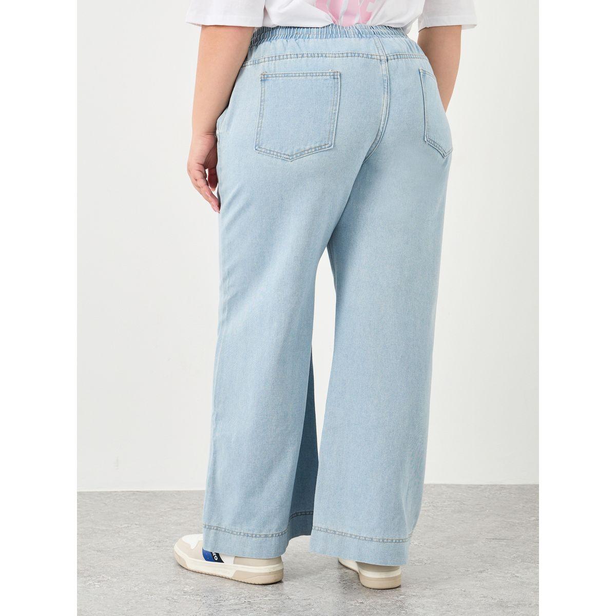بنطال جينز بمقاس كبير وقصة أرجل واسعة-women-clothing-bottoms-jeans-image-1