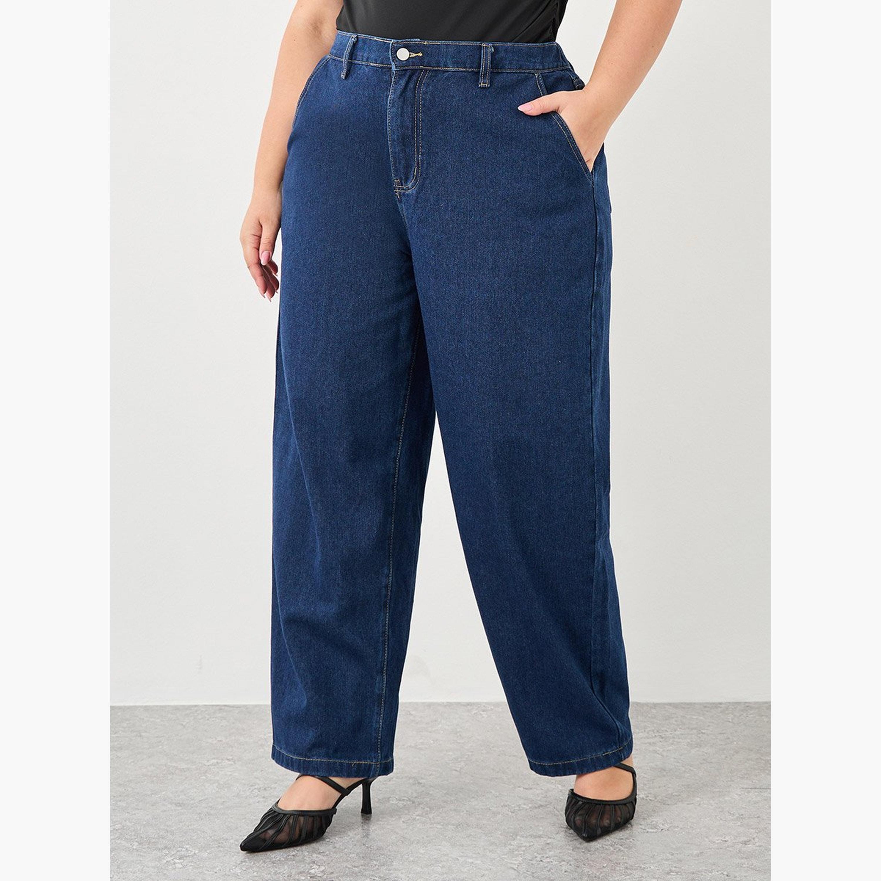 Styli Plus Barrel Fit Jeans-women-clothing-bottoms-jeans-image-1