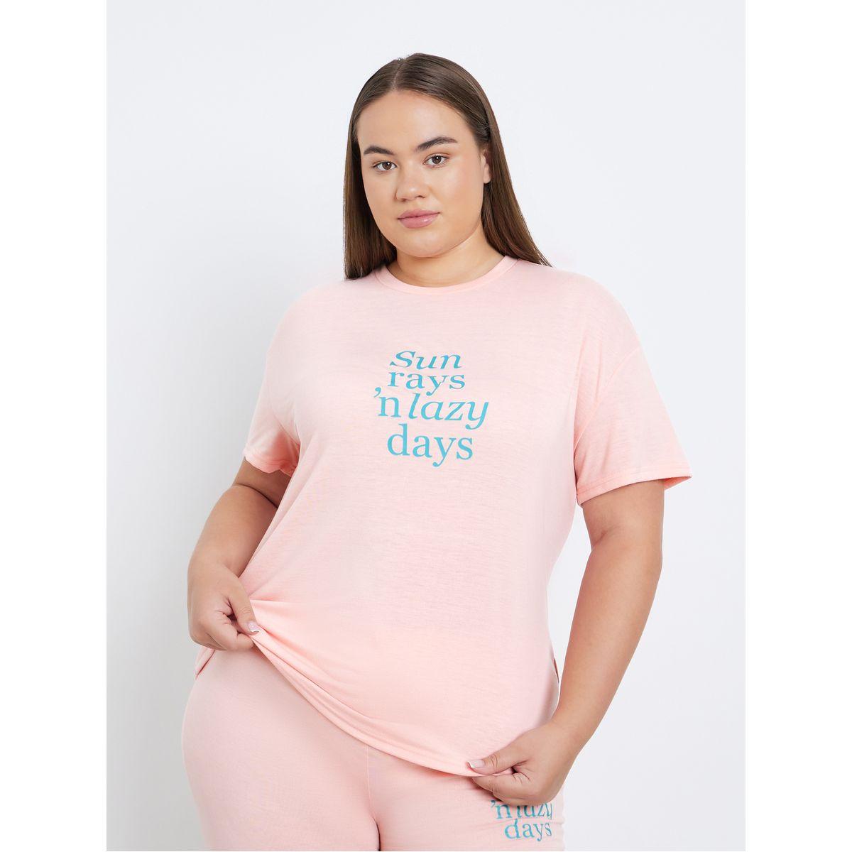 Styli Plus Printed Dropped Shoulder T-Shirt and Pyjama Set-women-clothing-nightwear-pyjamas-longsets-image-2