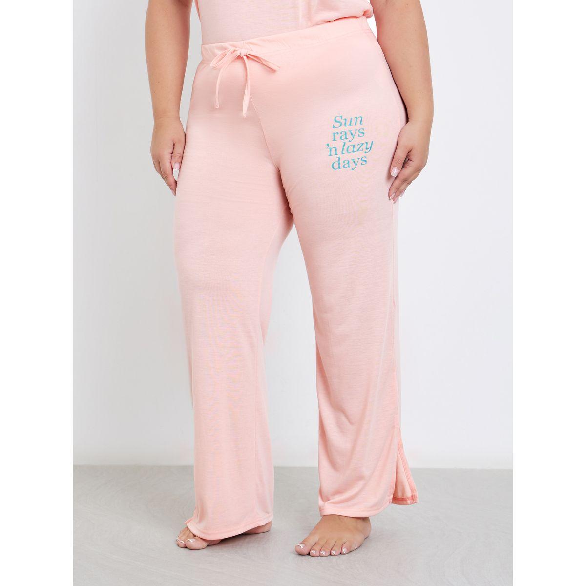 طقم من بنطال بيجاما وتيشيرت بمقاس كبير-women-clothing-nightwear-pyjamas-longsets-image-4
