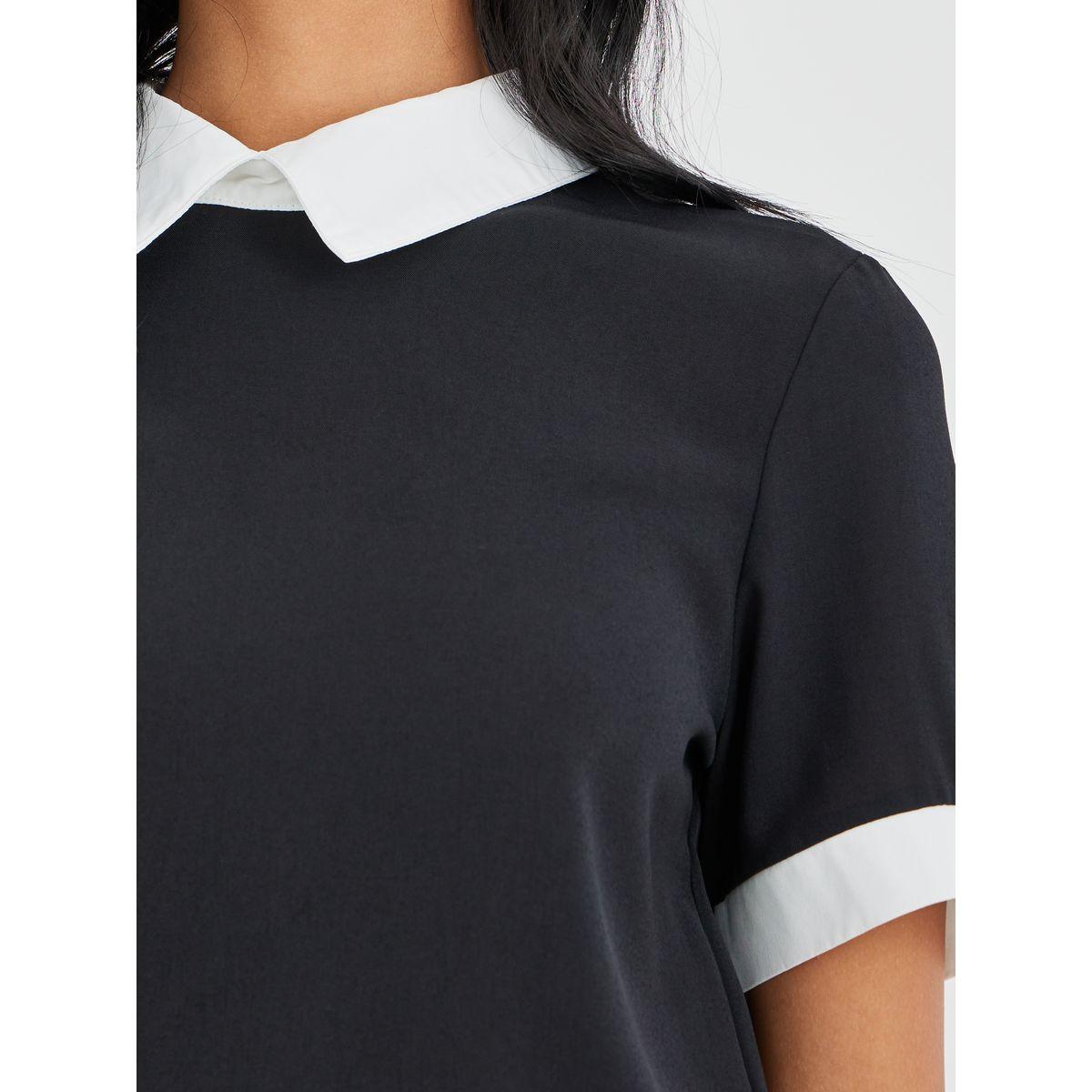 Styli Color Block Short Sleeve Blouse-women-clothing-shirtsandblouses-blouses-image-3