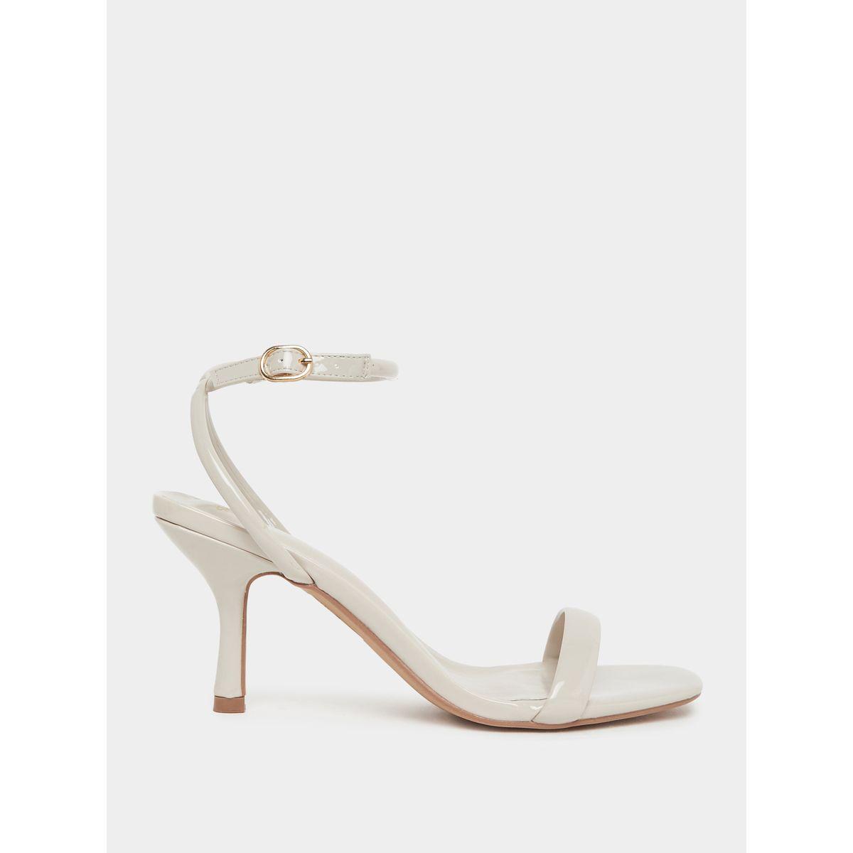 Styli Plain Ankle Strap Stiletto Heel Sandals-women-shoes-sandals-heeled-image-1