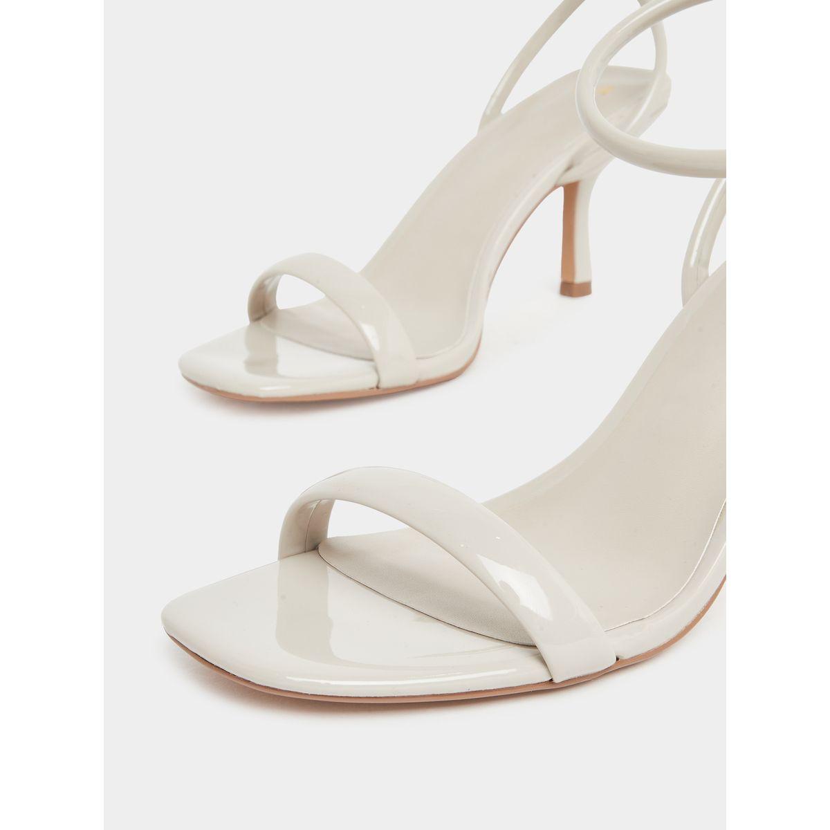 Styli Plain Ankle Strap Stiletto Heel Sandals-women-shoes-sandals-heeled-image-3