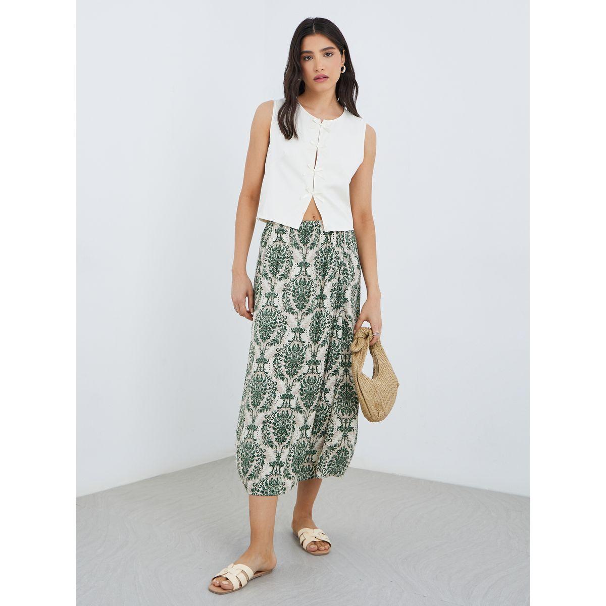 Styli All-Over Printed Viscose Midi Skirt-women-clothing-bottoms-skirts-image-1