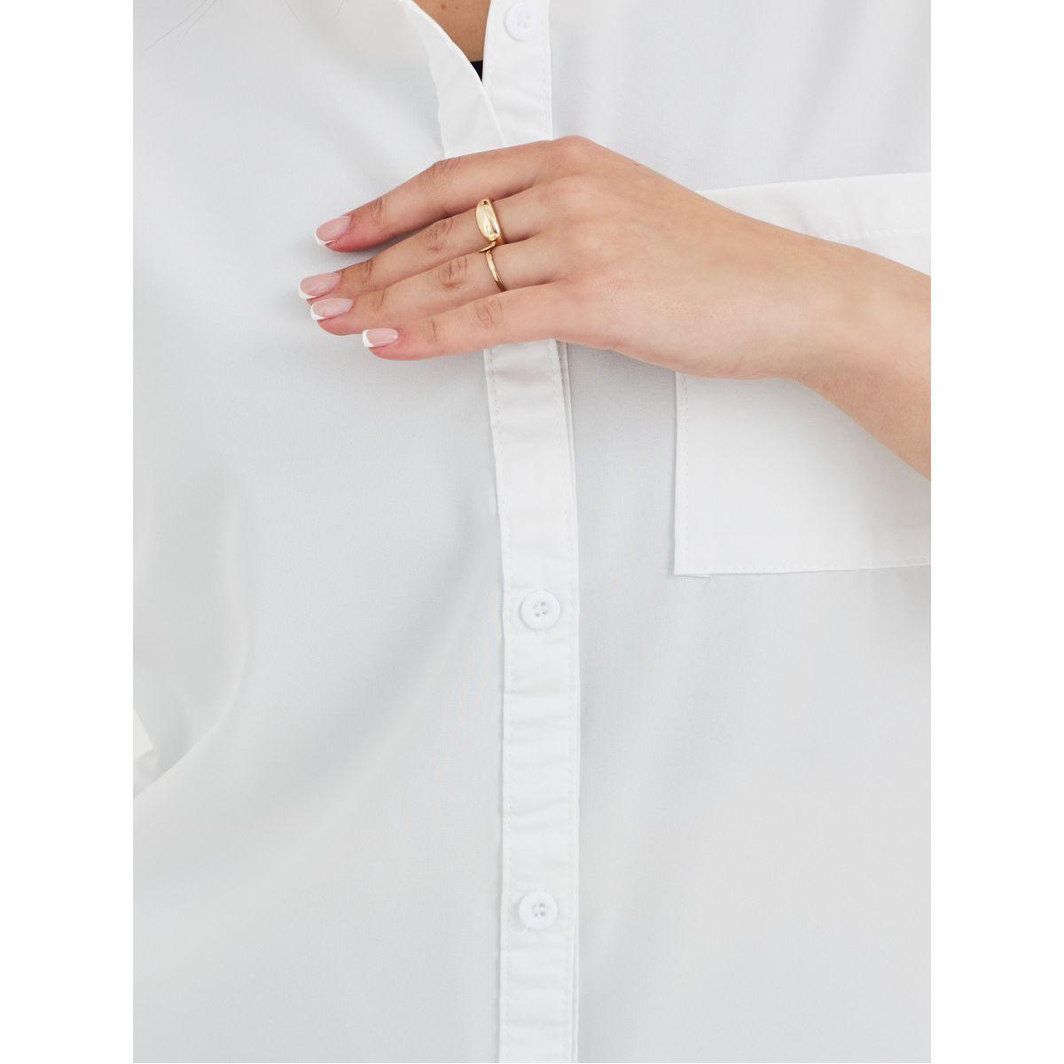 Styli Solid Short Sleeve Oversized Shirt-women-clothing-shirtsandblouses-shirts-image-4