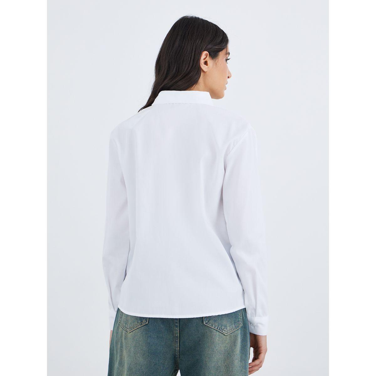 Styli Solid Long Sleeves Shirt with Tie-women-clothing-shirtsandblouses-shirts-image-5