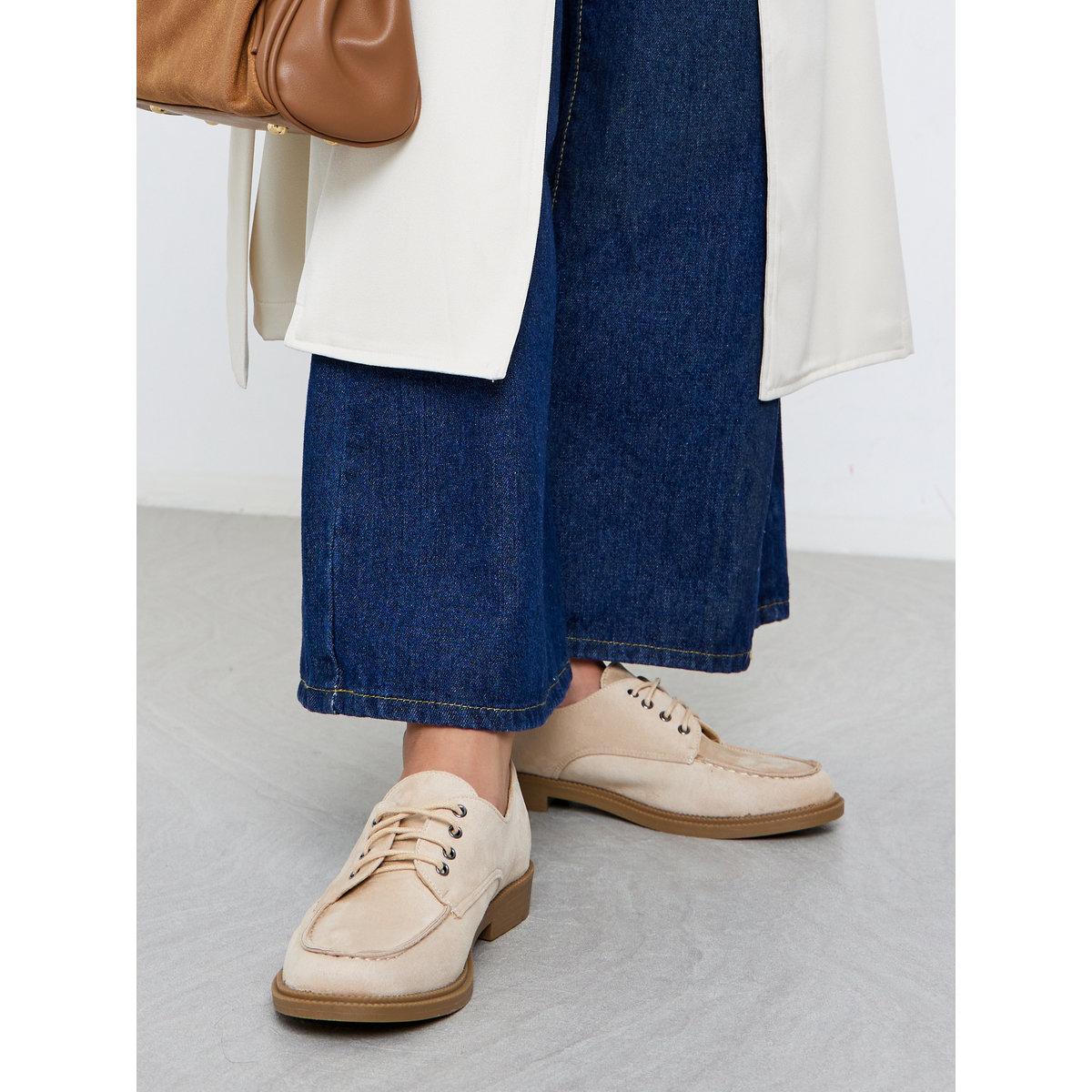 حذاء بملمس جلد سويدي بأربطة للإغلاق-women-shoes-sneakers-image-1