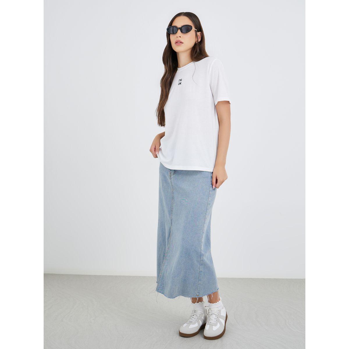 Styli Embroidered Round Neck Regular Fit T-Shirt-women-clothing-tshirts-image-2