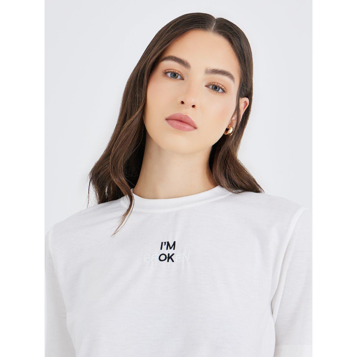 Styli Embroidered Round Neck Regular Fit T-Shirt-women-clothing-tshirts-image-3