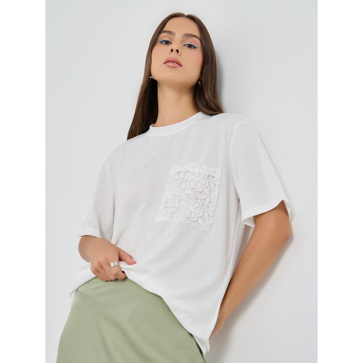 Styli Embroidered Detail Oversized T-Shirt-women-clothing-tshirts-image-1