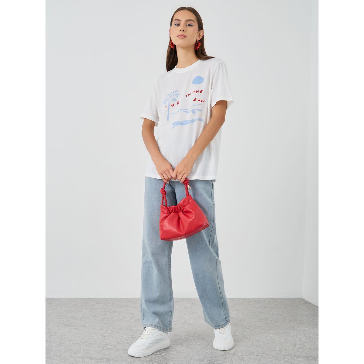 تيشيرت فضفاض بطبعة جرافيك-women-clothing-tshirts-image-2