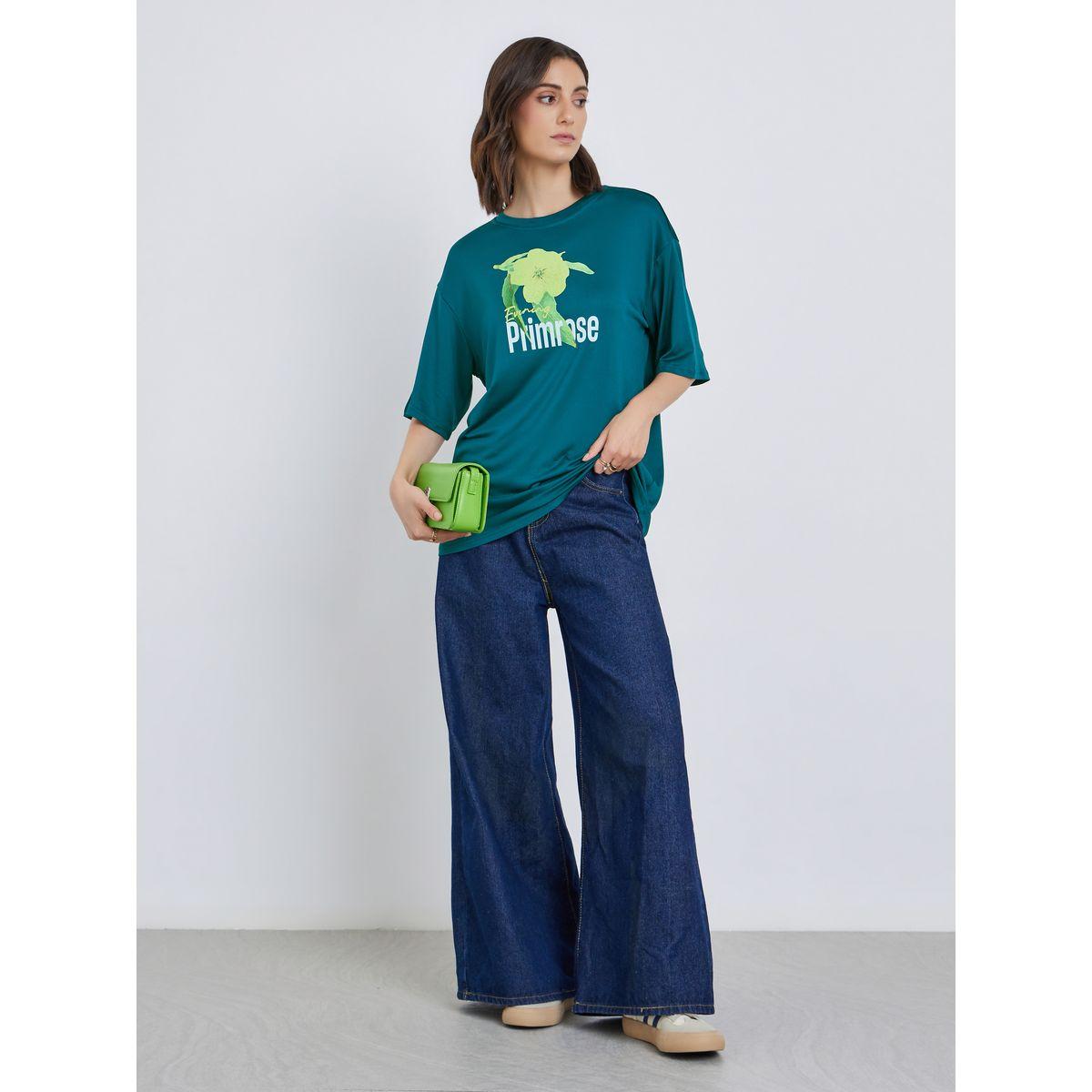 تيشيرت فضفاض بطبعة زهور-women-clothing-tshirts-image-1