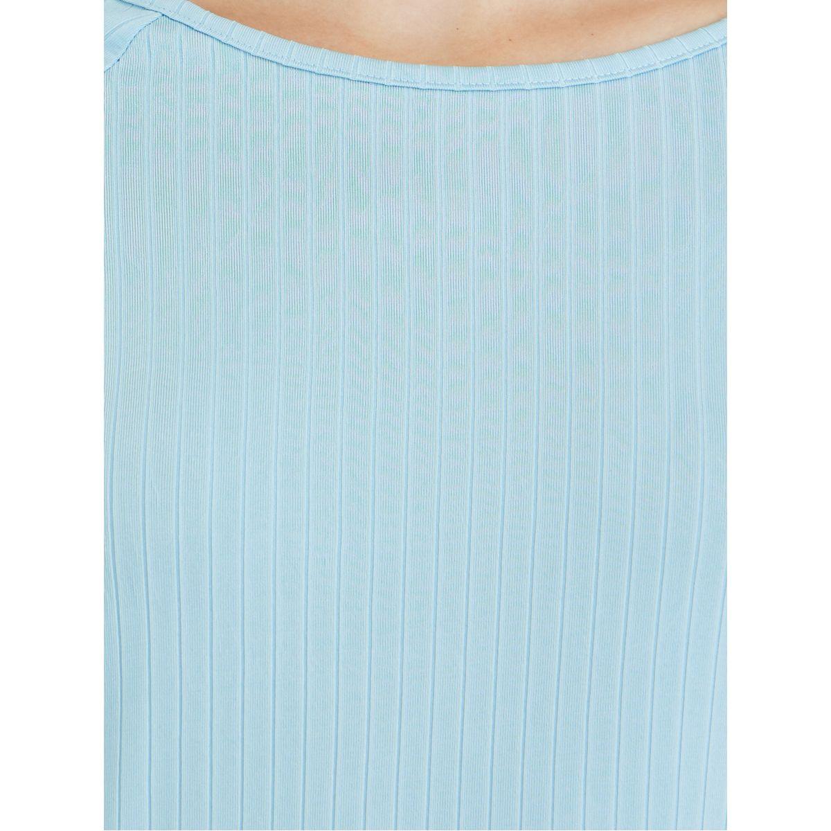 Styli Textured Round Neck Short Sleeve T-Shirt-women-clothing-tshirts-image-3
