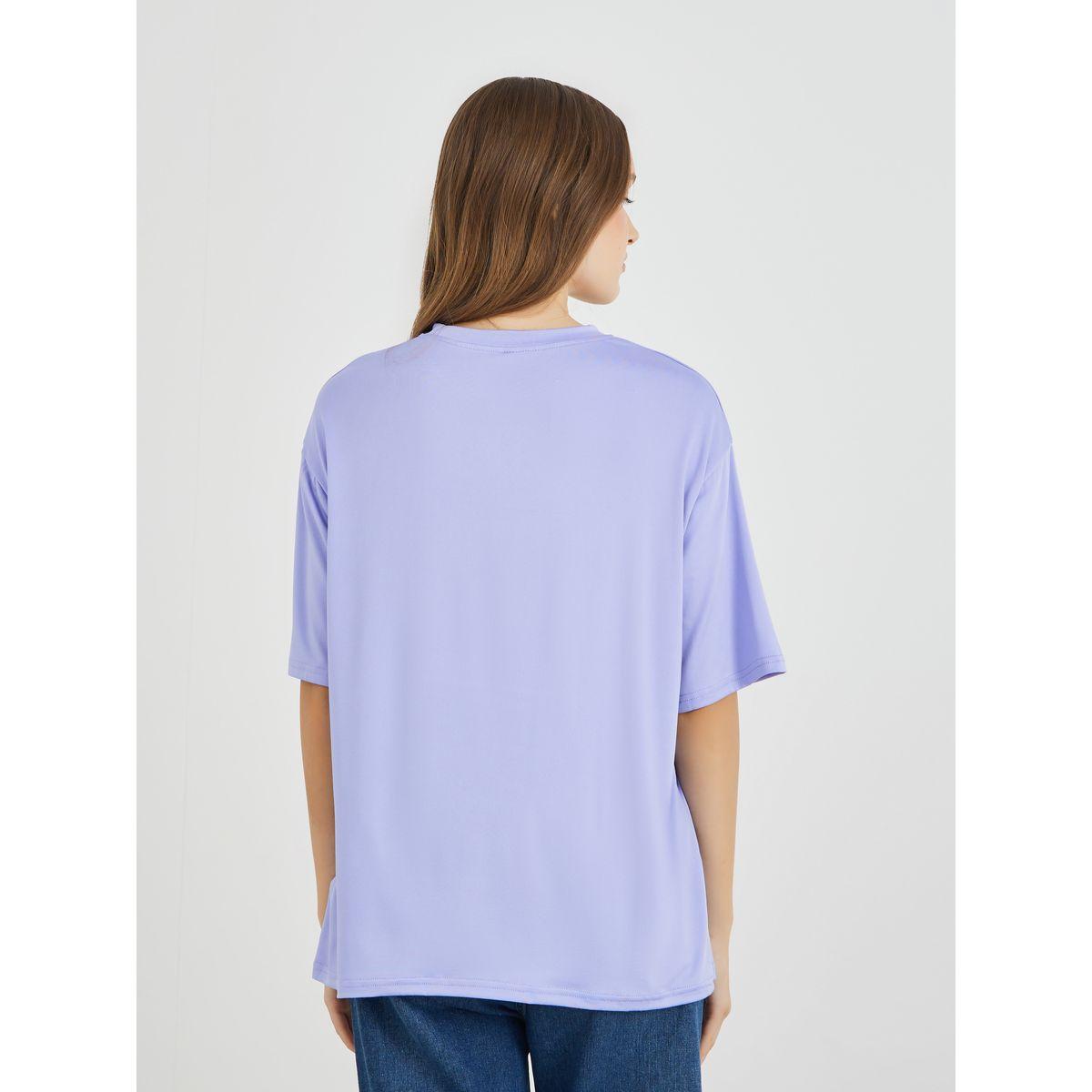 تيشيرت سادة فضفاض بياقة دائرية-women-clothing-tshirts-image-1