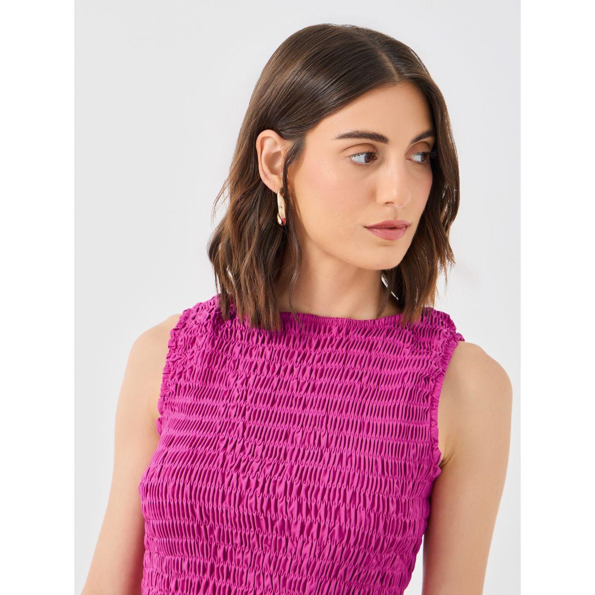 طقم منسق من تنورة وبلوزة بتفاصيل مُجمعة-women-clothing-coordsets-image-3