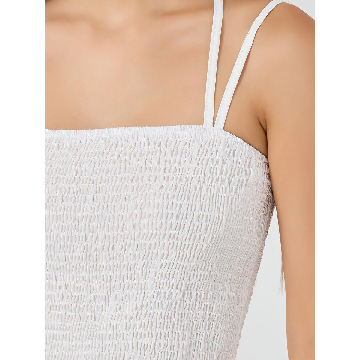 Styli Solid Smocked Detail Strappy Top-women-clothing-shirtsandblouses-blouses-image-3