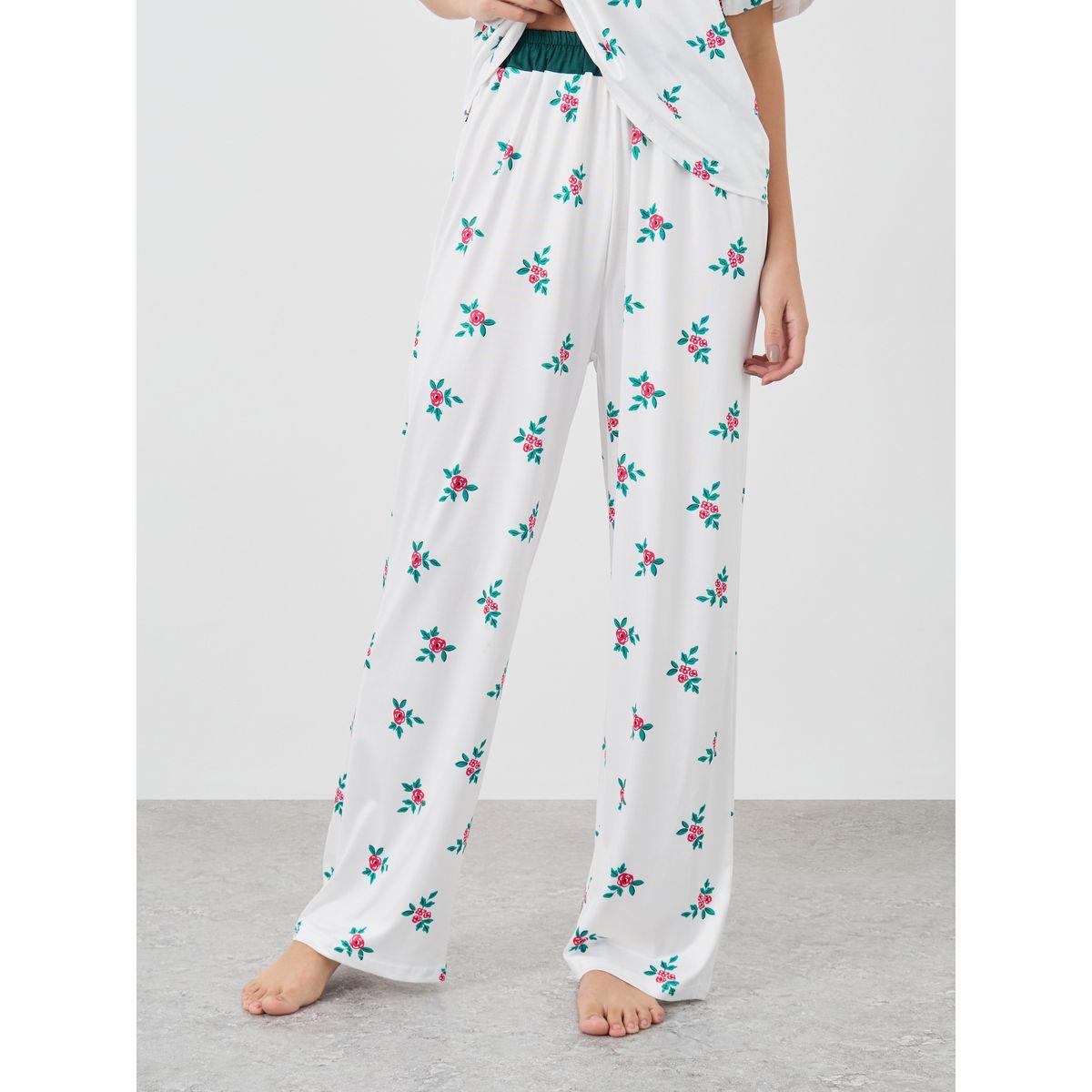Styli Floral Print T-Shirt and Pyjama Set-women-clothing-nightwear-pyjamas-longsets-image-6
