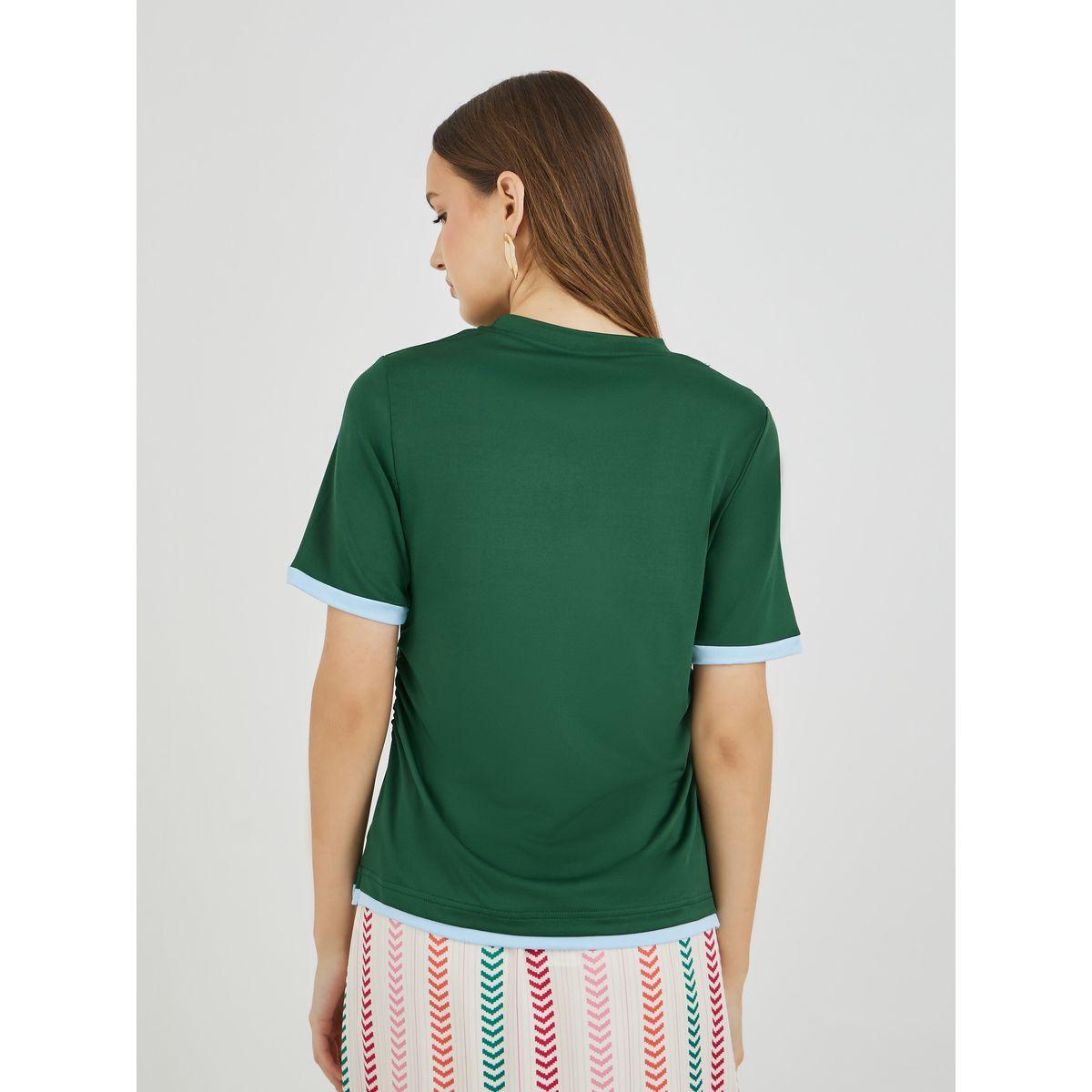 Styli Color Block Side Ruched Detail T-Shirt-women-clothing-tshirts-image-4