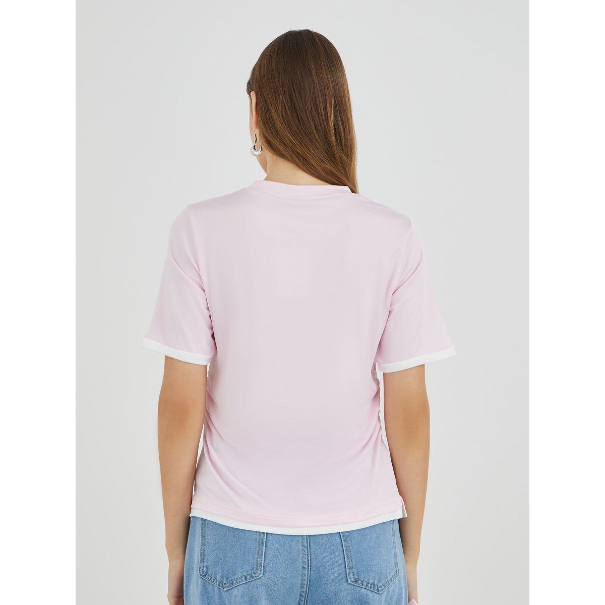 تيشيرت بتفاصيل مزمومة وأكمام قصيرة-women-clothing-tshirts-image-4
