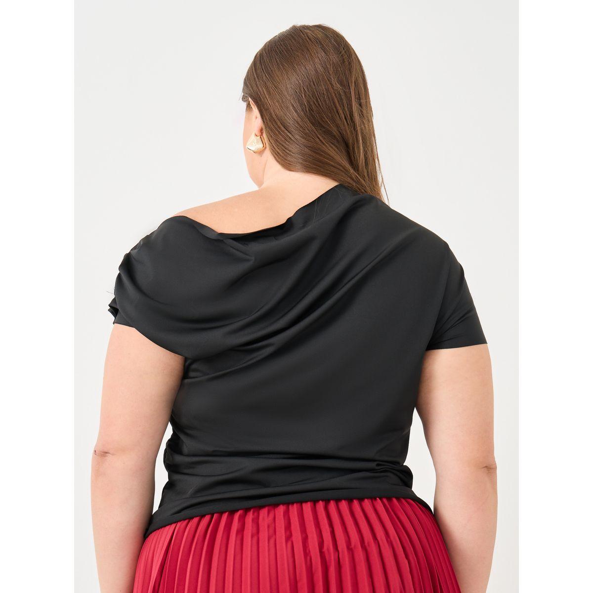 Styli Plus Top with Asymmetric Neck and Short Sleeve-women-clothing-shirtsandblouses-blouses-image-5