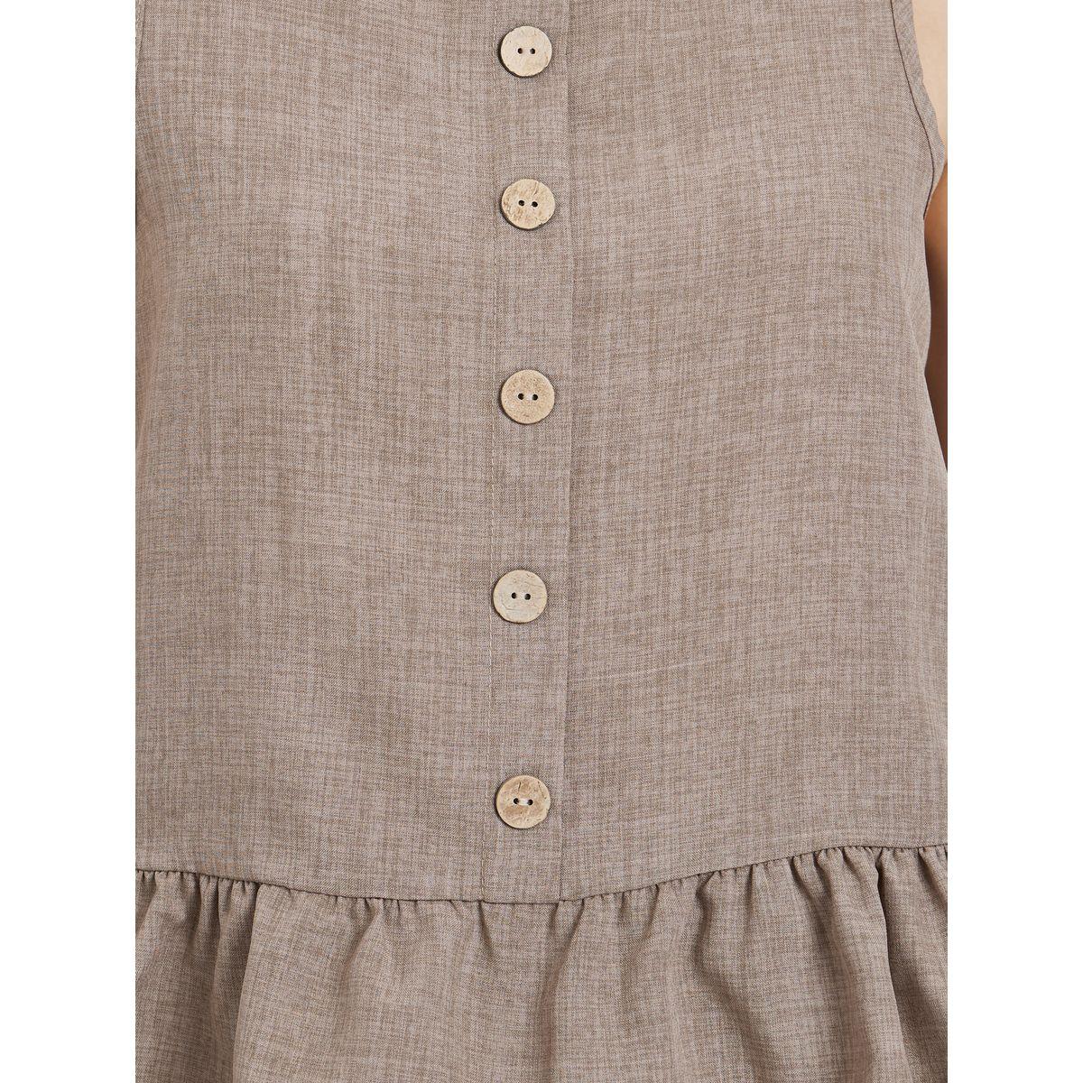 Styli Women Brown Sleeveless Top and Trousers Co-Ords-women-clothing-coordsets-image-3