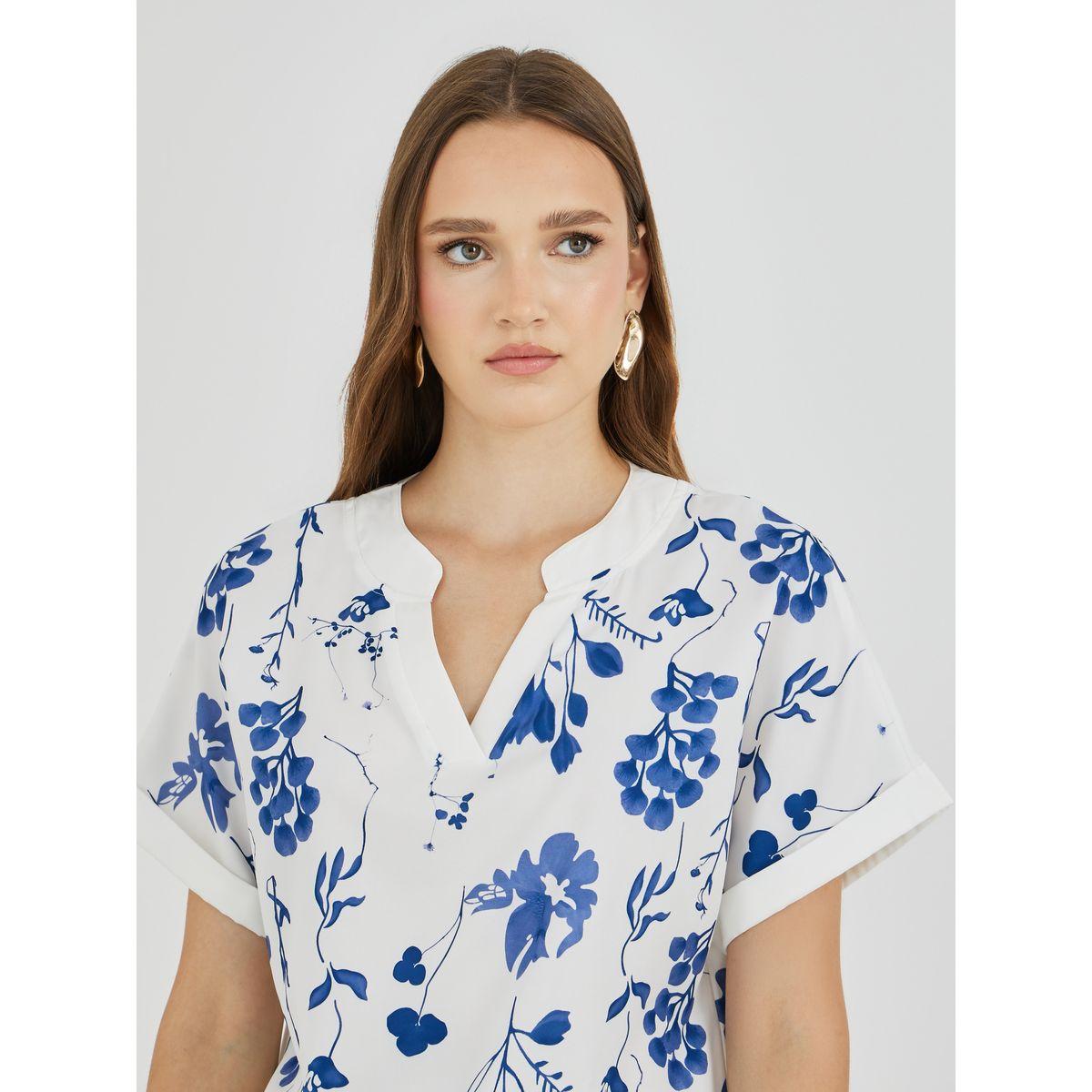 بلوزة مطبعة بزهور مع أكمام قصيرة-women-clothing-shirtsandblouses-blouses-image-3