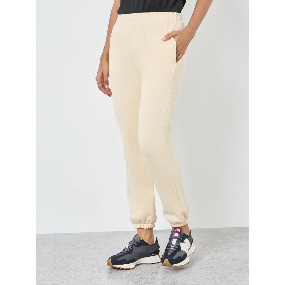 Styli Beige Relaxed Fit Joggers-women-clothing-bottoms-joggers-image-3