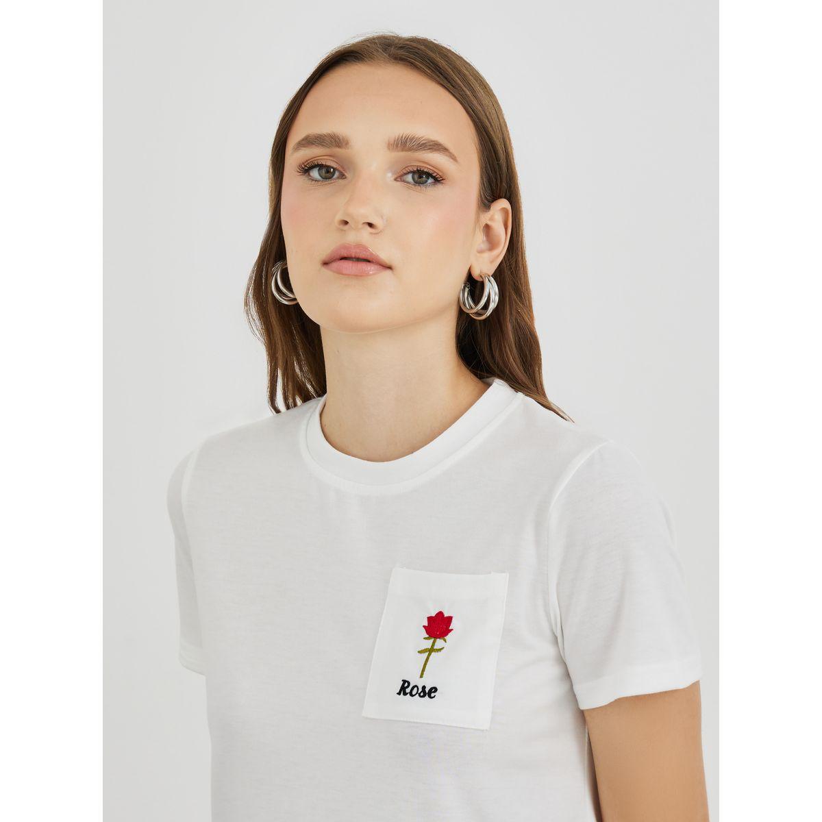 Styli Embroidered Round Neck T-Shirt with Pockets-women-clothing-tshirts-image-3
