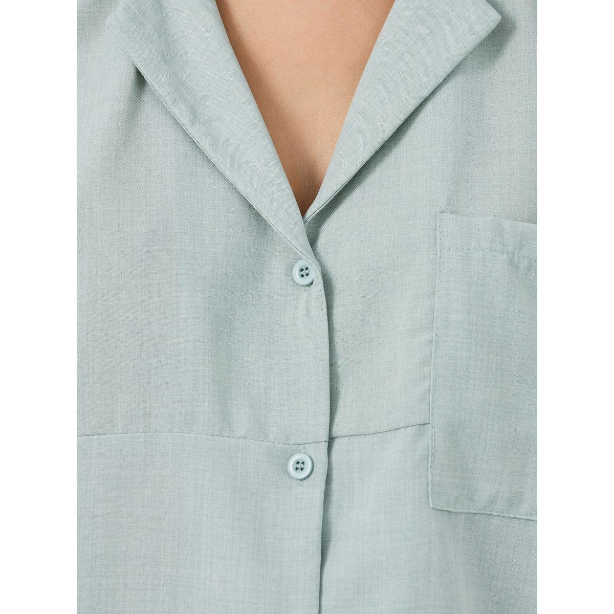 Styli Solid Drop Shoulder Short Sleeve Regular Fit Shirt-women-clothing-shirtsandblouses-shirts-image-3