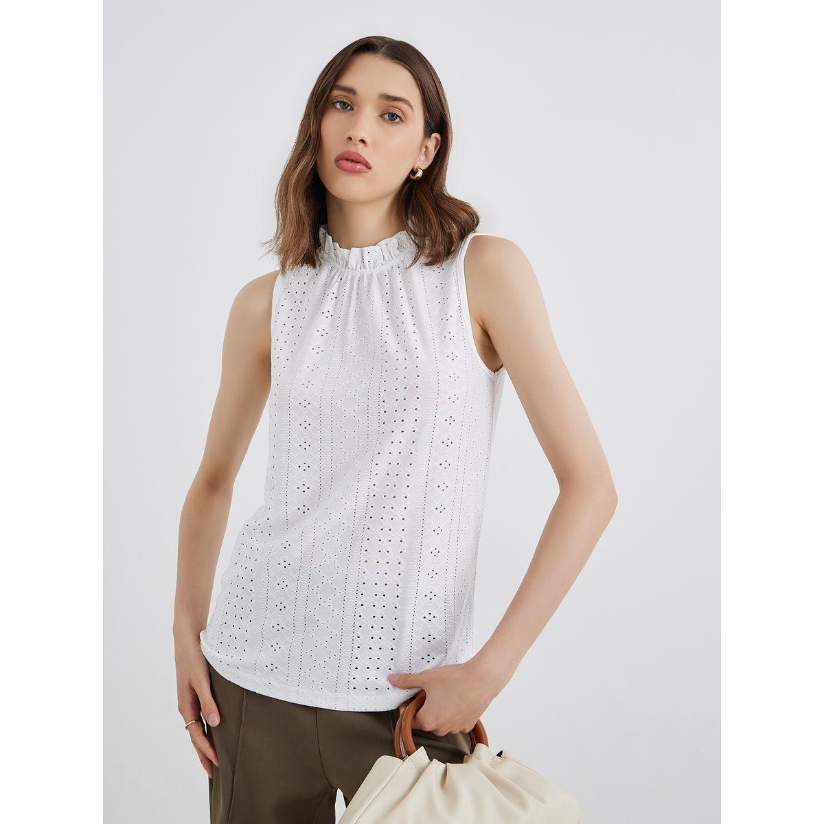 بلوزة شيفلي بلا أكمام مع ياقة عالية-women-clothing-shirtsandblouses-blouses-image-3