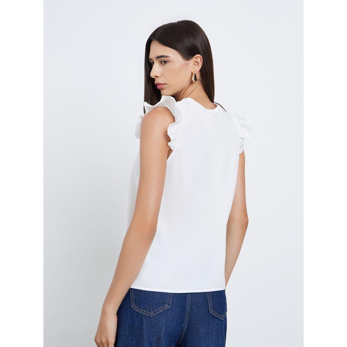 Styli Embroidered V Neck Casual Blouse-women-clothing-shirtsandblouses-blouses-image-5
