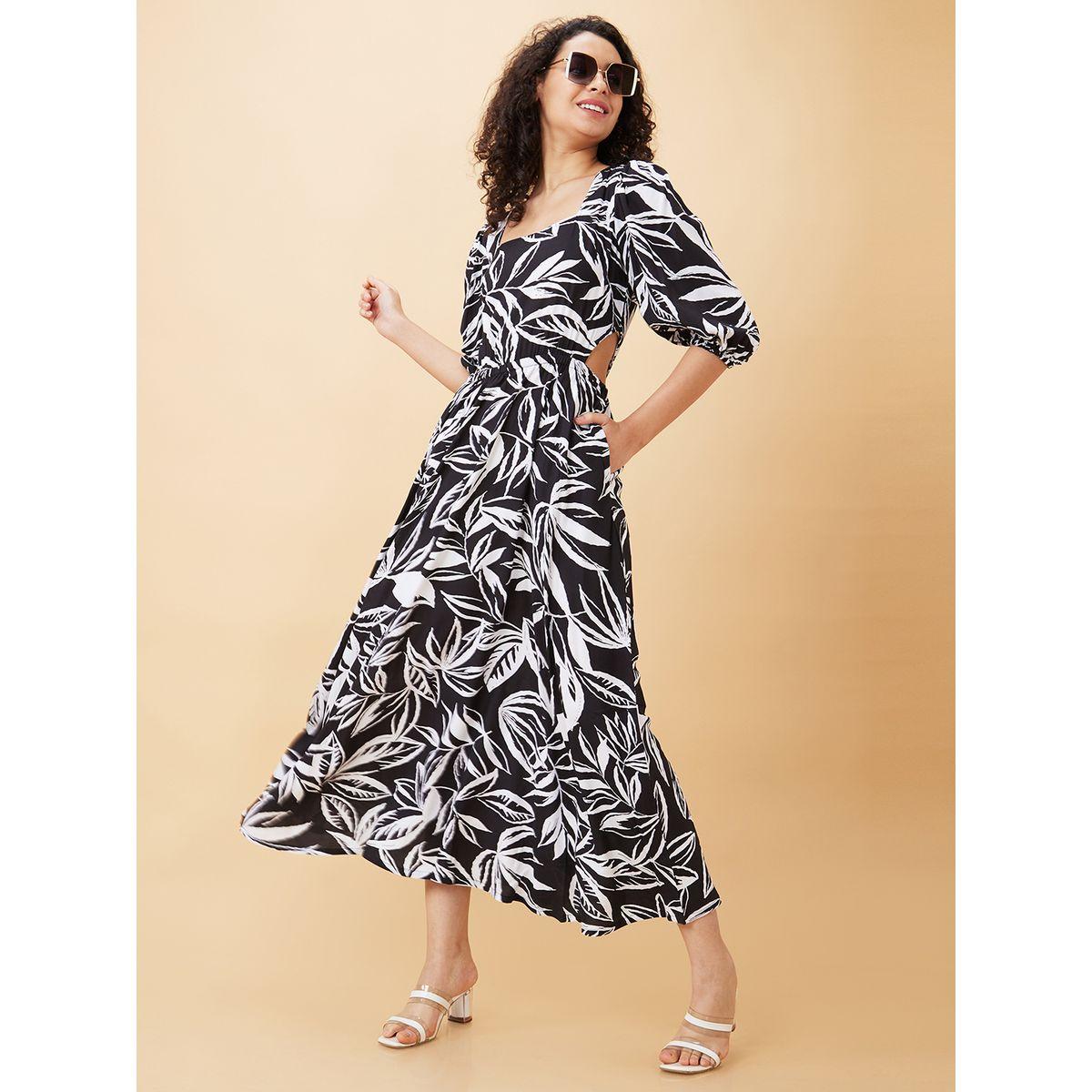 فستان طويل مطبع بالكامل مع حافة واسعة-women-clothing-dresses-image-1