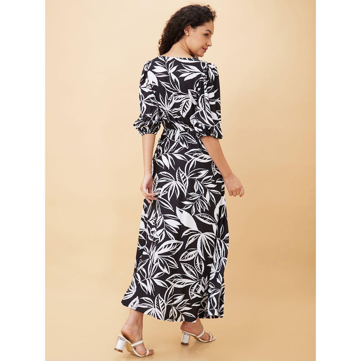 فستان طويل مطبع بالكامل مع حافة واسعة-women-clothing-dresses-image-3