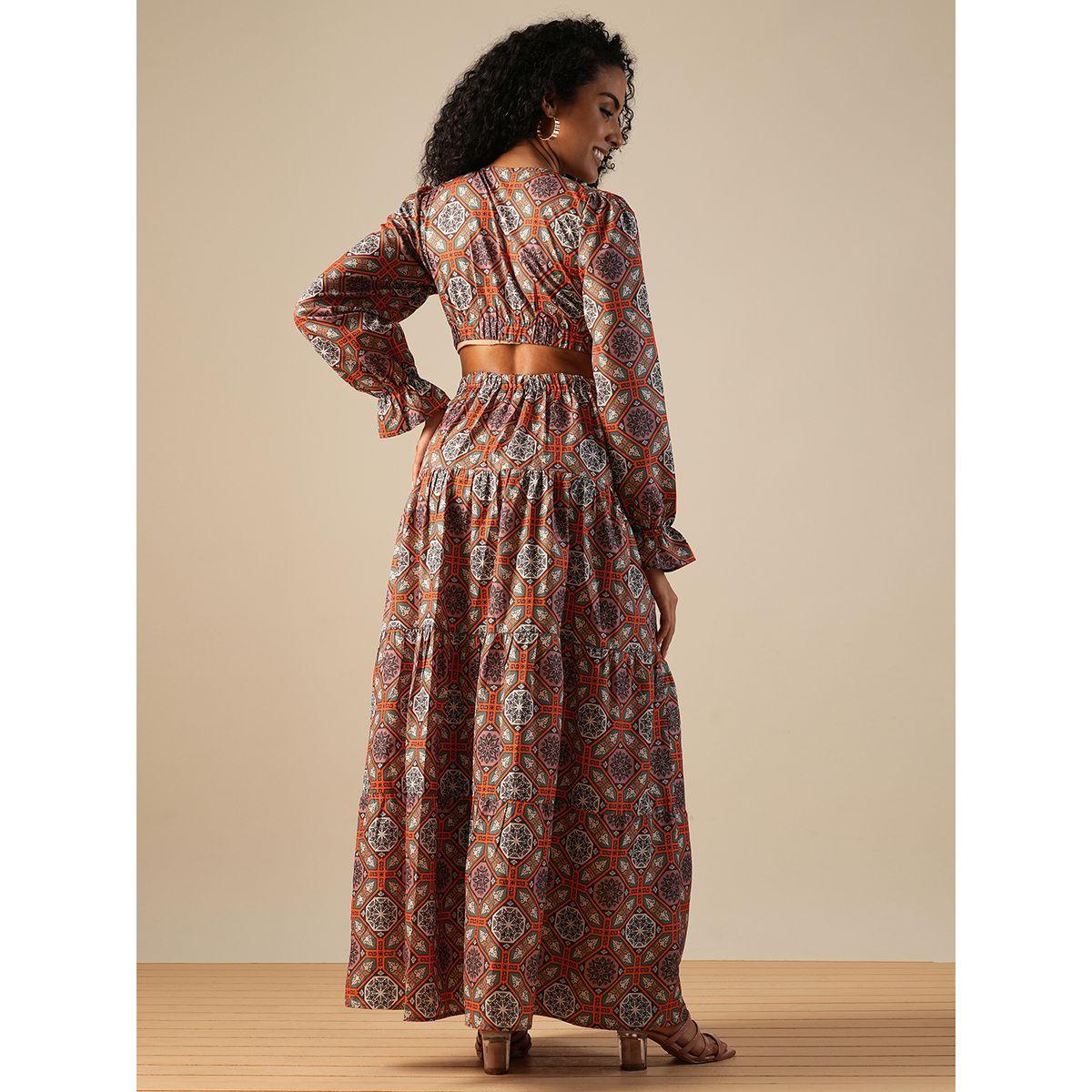 فستان طويل مطبع بالكامل مع تفاصيل مفتوحة-women-clothing-dresses-image-3