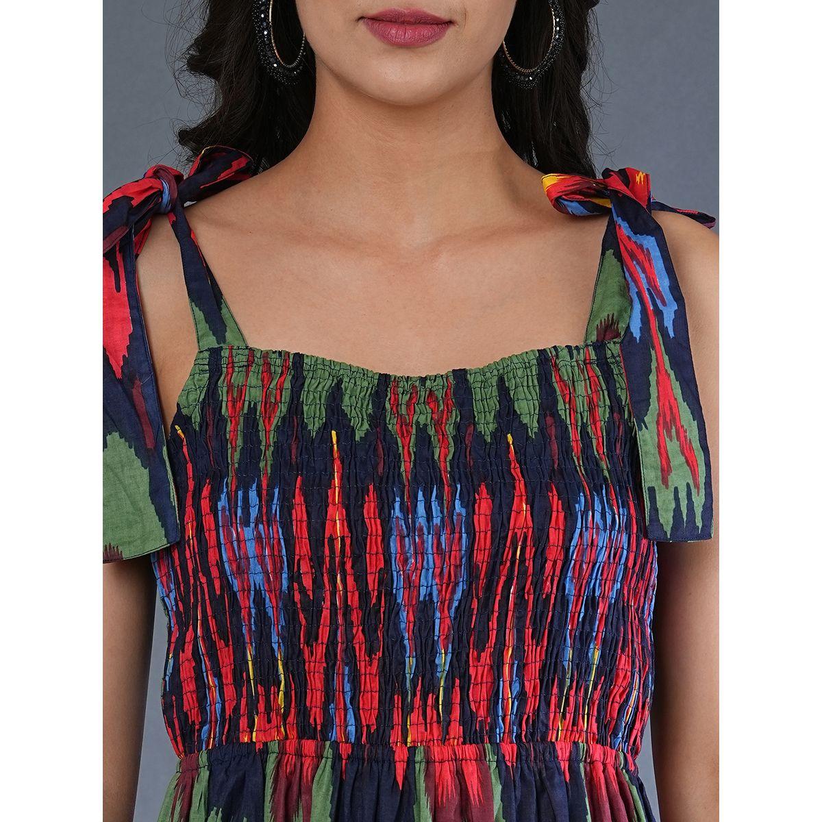 فستان ميدي مطبع بالكامل مع أربطة-women-clothing-dresses-image-4