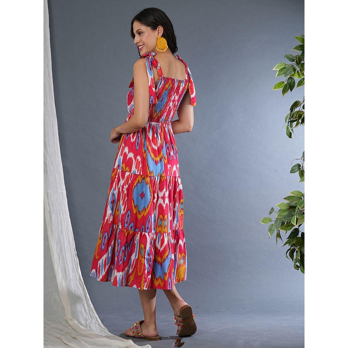 فستان ميدي مطبع بالكامل مع أربطة-women-clothing-dresses-image-3
