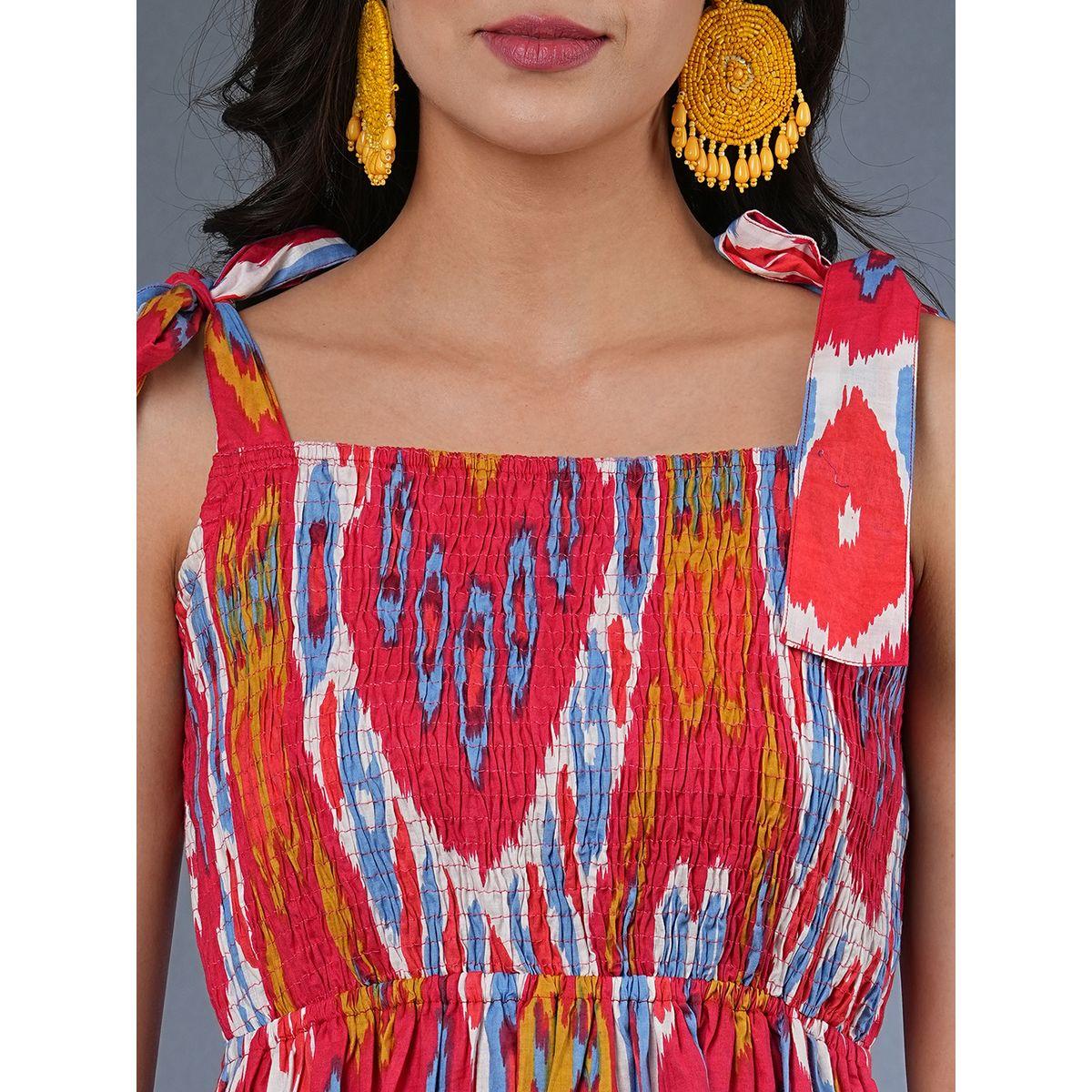 فستان ميدي مطبع بالكامل مع أربطة-women-clothing-dresses-image-4