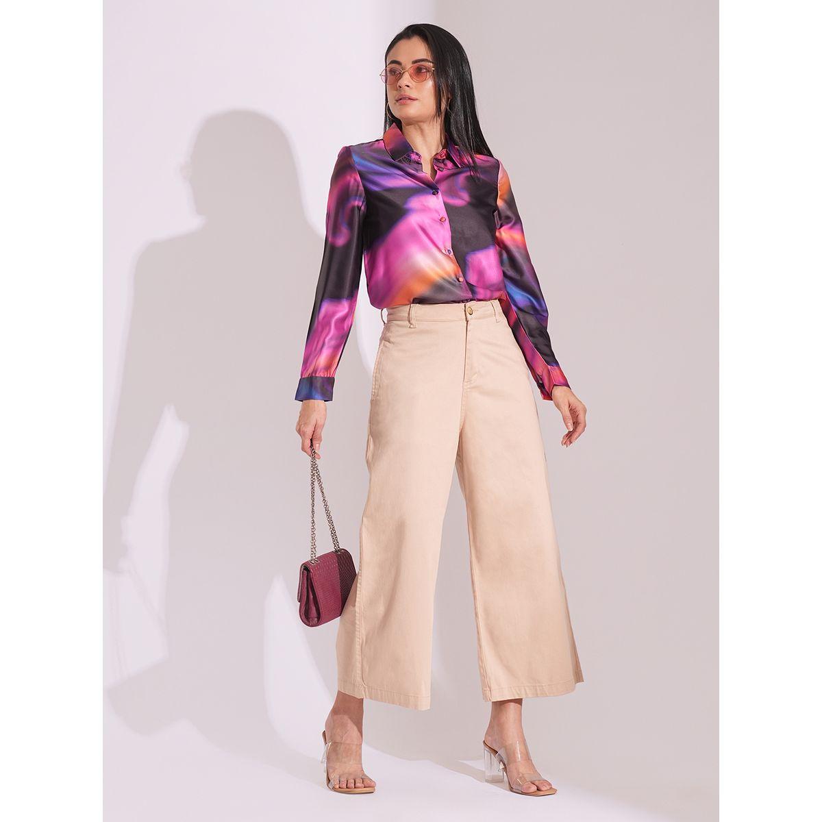 Globus Galaxy Print Spread Collar Buttoned Shirt-women-clothing-shirtsandblouses-shirts-image-5