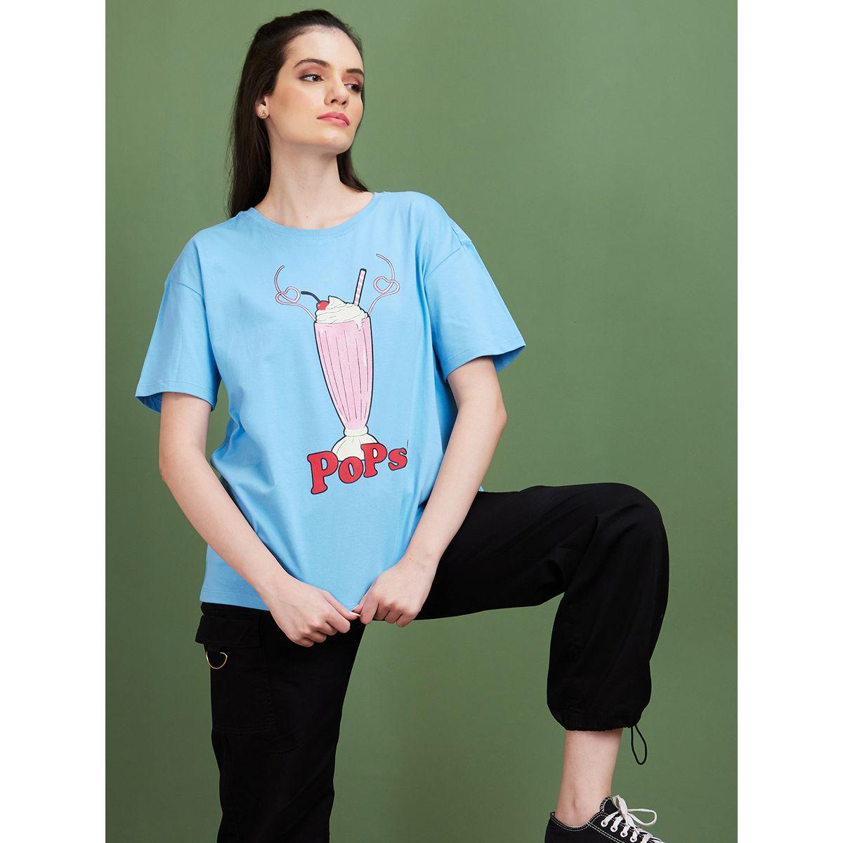 Globus Graphic Print Round Neck Cotton T-Shirt-women-clothing-tshirts-image-1