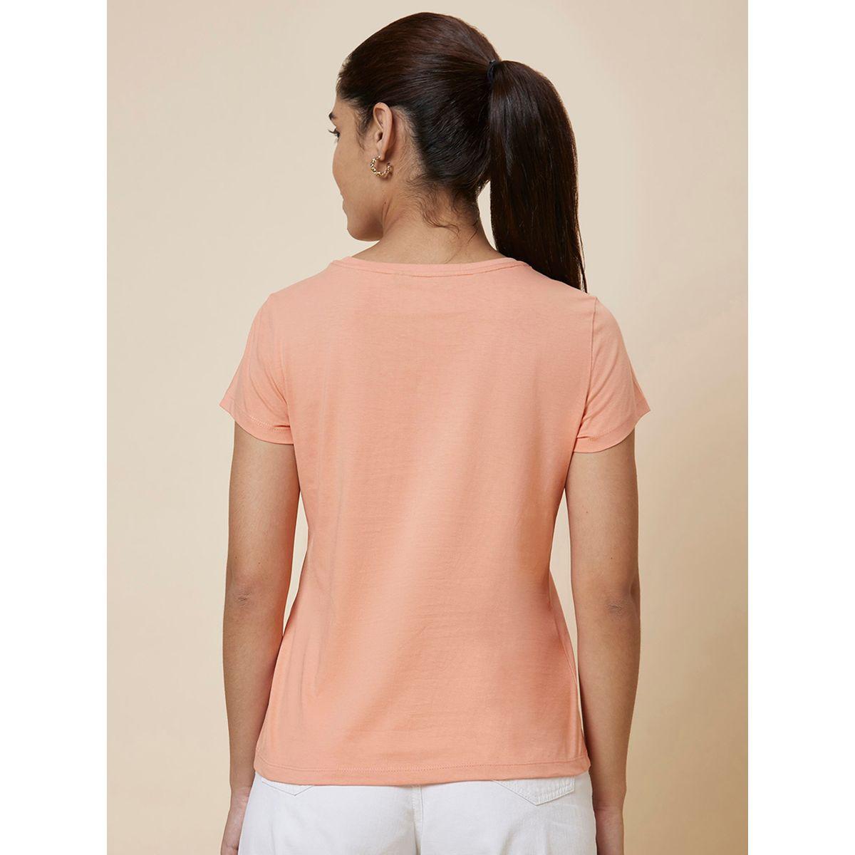 تيشيرت بقصة بوكسي وطبعة كتابة-women-clothing-tshirts-image-3