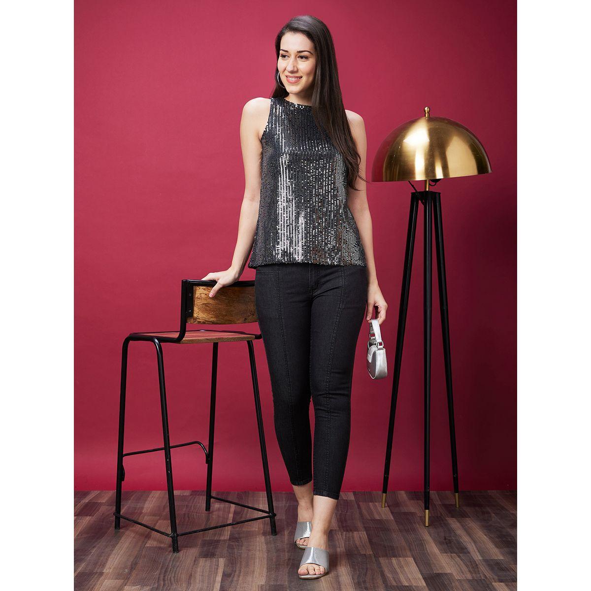 Globus Embellished Round Neck Sleeveless Top-women-clothing-shirtsandblouses-blouses-image-5