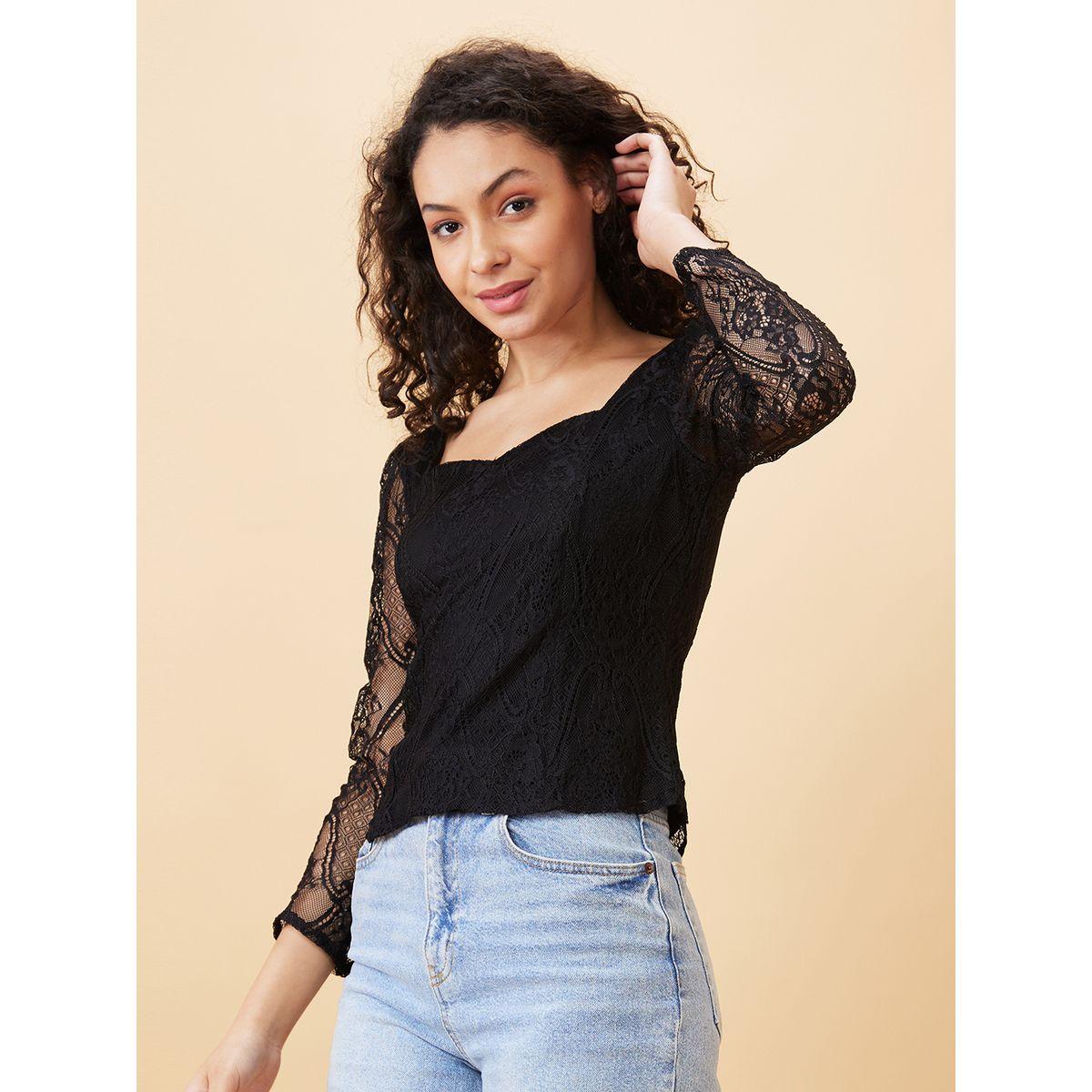 بلوزة بياقة على شكل قلب وأكمام منفوخة-women-clothing-shirtsandblouses-blouses-image-4