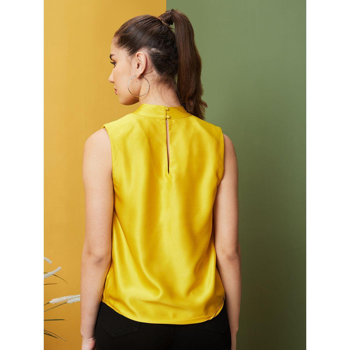 بلوزة ساتان سادة بياقة منسدلة-women-clothing-shirtsandblouses-blouses-image-3
